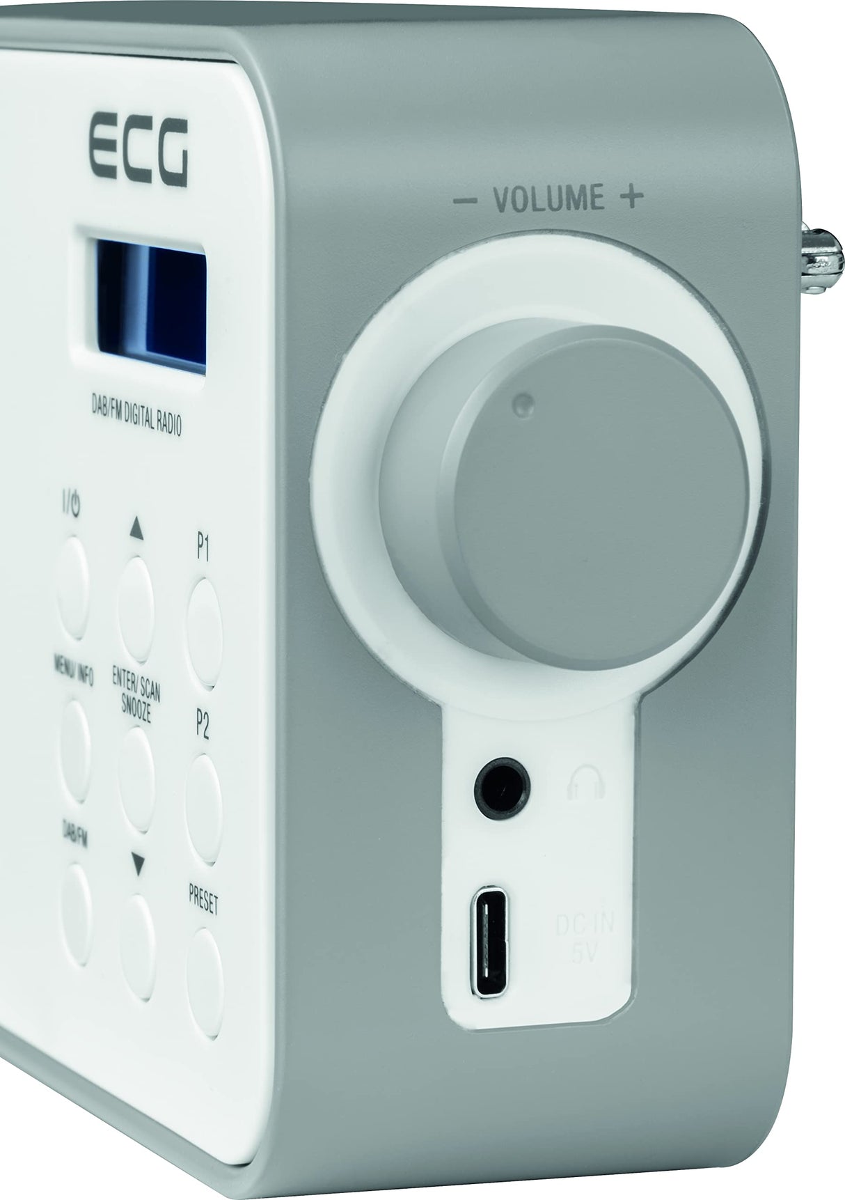 ECG RD 110 Radio Dab+/FM, Blanco, Selección de Alarma: Señal/Radio