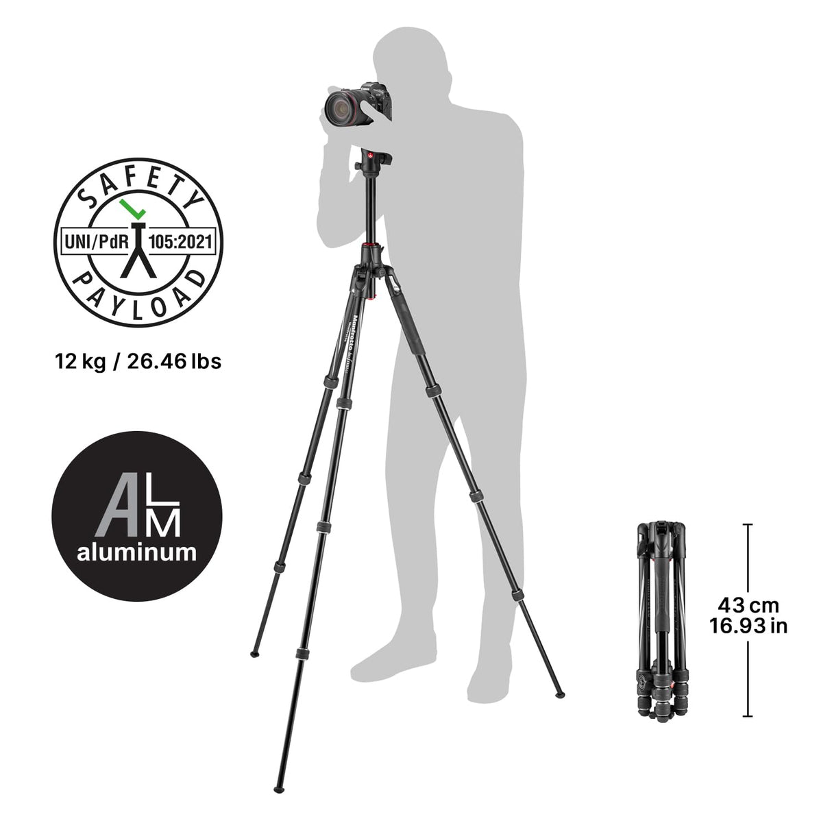MANFROTTO Trépied MKBFRA4GTXP-BH Befree GT XPRO Aluminium