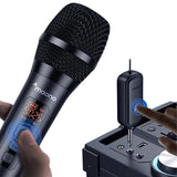 Maono WM760 A2 - Sistema de micrófono inalámbrico con 2 micrófonos y Receptor, Color Negro