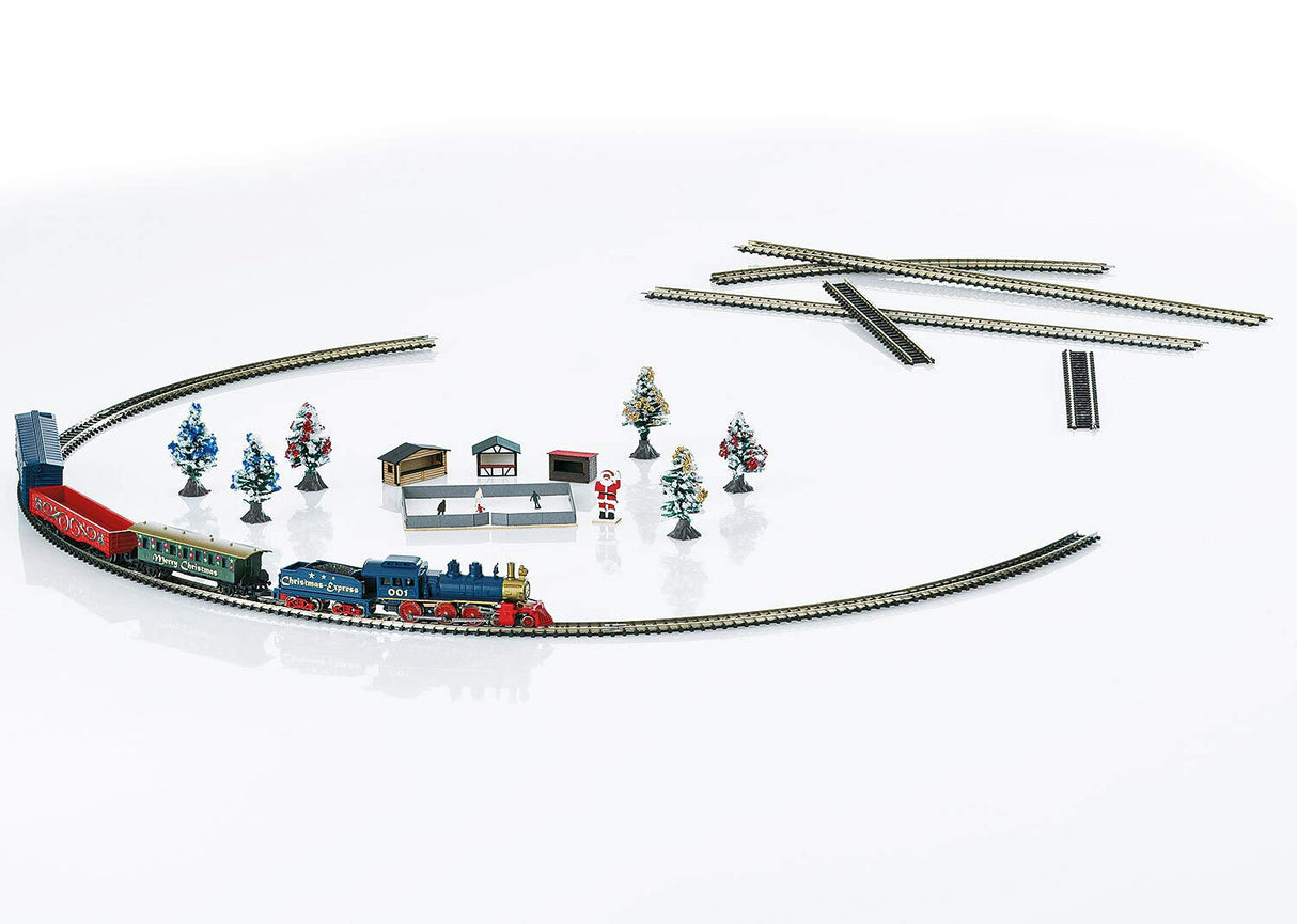 Märklin-Z Weihnachtsstartpackung Papá Noel – Paquete de Lanzamiento de Navidad, Modelo de ferrocarril con Locomotora y vagón, Carril Z, Talla única, Multicolor, Mini (81845)