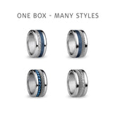 BERING Arctic Symphony Collection Symphony-Set-A 8 Anillo para mujer de acero inoxidable con acabado en plateado brillante