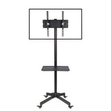 Ergosolid Falco-24 - Soporte de Suelo para TV, con Ruedas para Pantallas LCD LED y TV Curvas de 23"-55", Capacidad de Carga 25 kg, Negro