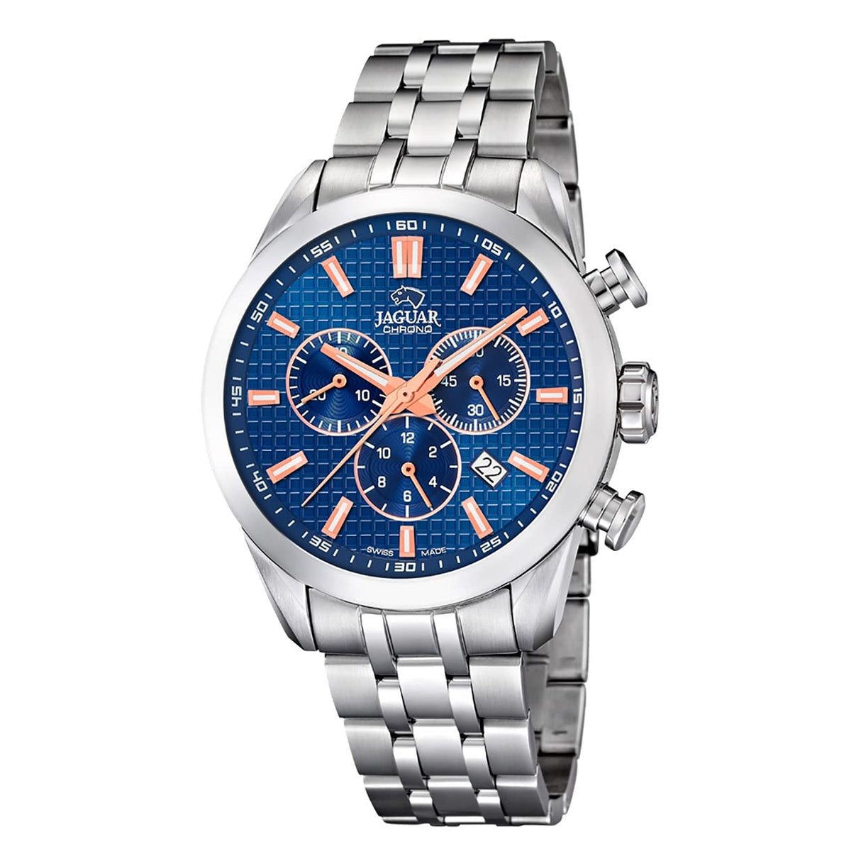 JAGUAR Reloj Modelo J865/2 de la colección ACAMAR, Caja de 43 mm Azul con Correa de Acero para Caballero