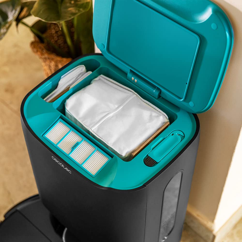 Cecotec Base de Autovaciado Conga Home 10000. Vaciado Automático del Robot, Compatible con Las Series 8000 y 9000, Limpieza Higiénica, Limpieza de Filtro, Capacidad 2,5 L