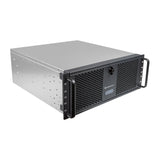 UNYKAch Caja Rack UK4339 Formato 4U 19" ATX, Compatible con Refrigeraciones Líquidas de 360 mm (Soporte Incluido), Cierre con Llave, 1 USB 3.0 y 1 USB Tipo C y 2 Ventiladores de 80 mm