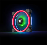 Thermaltake Riing Trio 14 LED RGB TT - Pack de 3 Ventiladores para PC, Color Negro