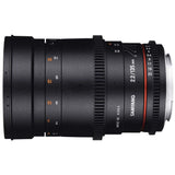 Samyang F1312206101 - Objetivo para vídeo VDSLR para Sony E (Distancia Focal Fija 135mm, Apertura T2.2-22 ED UMC, diámetro Filtro: 77mm), Negro