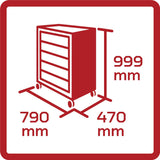 GEDOREred R22071005 GEDMaster - Juego de Herramientas en Carro de Taller
