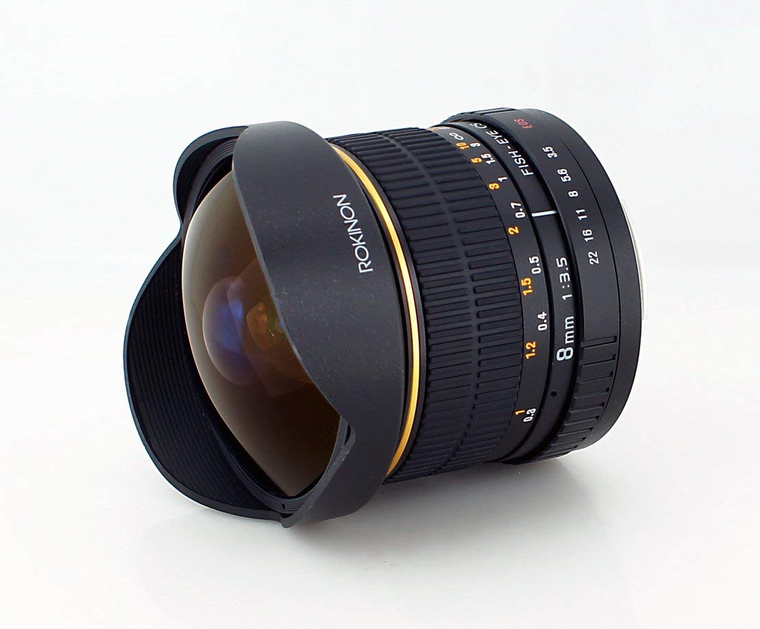 Rokinon FE8M-N Lente Fija Ojo de pez F3.5 de 8 mm para Nikon (Negro)