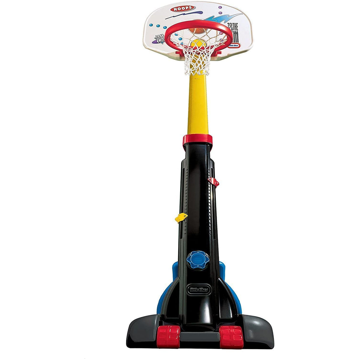Little Tikes Easy Store Juego de baloncesto, Diversión al aire libre, Altura ajustable, Juego activo, Incluye un balón, Edad de 12 meses a 6 años y más