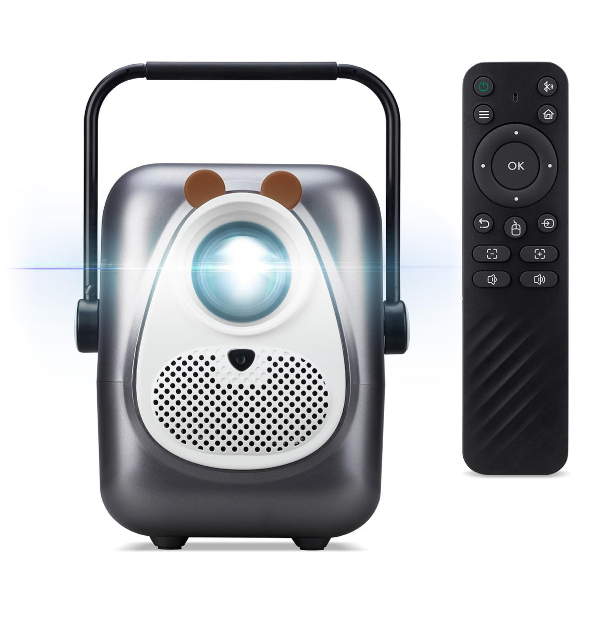 Acer - AOpen QF23s Powered by Acer LCD LED Beamer - 1080p Full HD (1920 x 1080 píxeles), 6.500 lúmenes LED, Contraste 1000:1, Keystone, 2 x 3 W Altavoces, HDMI (HDCP), WiFi, Plata, Portable/móvil