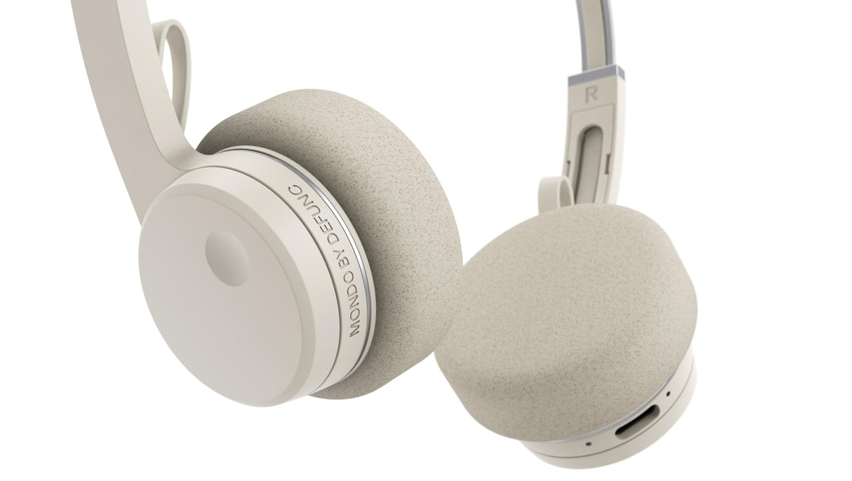MONDO Freestyle On-Ear Bluetooth Headphones, Greige
