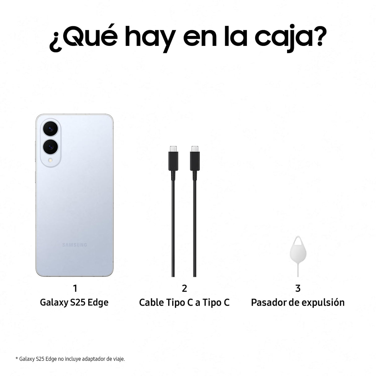 Samsung Galaxy S25 Edge 256GB Teléfono Móvil Fino con IA, Galaxy AI, 12GB RAM, Cámara 200MP, Batería Larga Duración, Garantía del Fabricante 3 Años + 1 Extra, Color Titanio Azul (Versión Española)