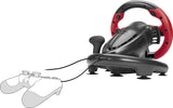Speedlink TRAILBLAZER Racing Wheel - Volante para gaming para PS3/PS4, Xbox Series X/S/One y PC, levas de cambio y palanca de cambios, pedales ajustables, negro-rojo