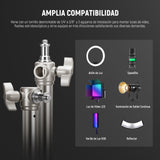 NEEWER Soporte de Luz Alta Resistencia con Ruedas, Altura Máx 3.2ft/98cm, Acero Inoxidable Plegable Trípode Ajustable, Soporte Luz Fotografía para Speedlight Softbox Monoluz, Carga Máx 22lb, ST98SS