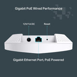 TP-Link Festa F61 Punto de Acceso WiFi 6 Dual-Banda AX1800, Montaje en Techo, 1× Puerto PoE Gigabit, Gestión centralizada en la Nube Gratuita, Configuración y Uso fáciles, sin Necesidad de IT