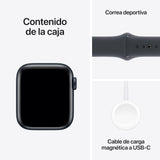 Apple Watch SE de 2.ª generación GPS + Cellular Smartwatch con Caja de Aluminio en Medianoche de 40 mm y Correa Deportiva Medianoche - Talla S/M. Monitores de entreno y sueño y Resistencia al Agua