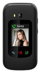 Funker E450 MAX Pro 2 - Teléfono Plegable 4G para Mayores - Whatsapp - Videollamada - Pantalla Táctil - Botón SOS - Geolocalización - Batería 1750 mAH - Compatibilidad con Audífonos - Carga Tipo C
