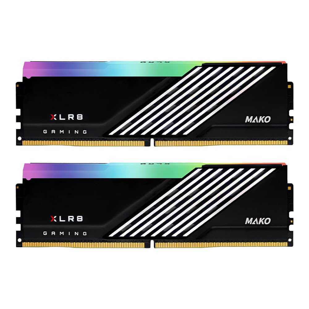 PNY Kit RAM XLR8 Gaming Epic-X RGB™ MAKO 32GB (2x16GB) DDR5 6400MHz (PC5-51200) CL40 1.4V (MD32GK2D5640040MXRGB)