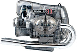 Franzis BME019 67009 0 BMW R 90 S Boxermotor originalgetreues Modell, Bausatz mit schaltbarem 5 Gang Getriebe, über 200 Teile und Begleitbuch, bunt