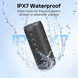 Tribit Stormbox 2 IPX7 Impermeable 24 Horas de Tiempo de reproducción, 2 Altavoces Bluetooth portátiles de 17 W, Color Negro