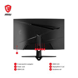 MSI G273CQ - Monitor Curvo Gaming de 27" WQHD (2560 x 1440) Panel VA, 170Hz / 1ms, AMD FreeSync Premium, HDR Ready, Curvatura 1500R, Color Negro