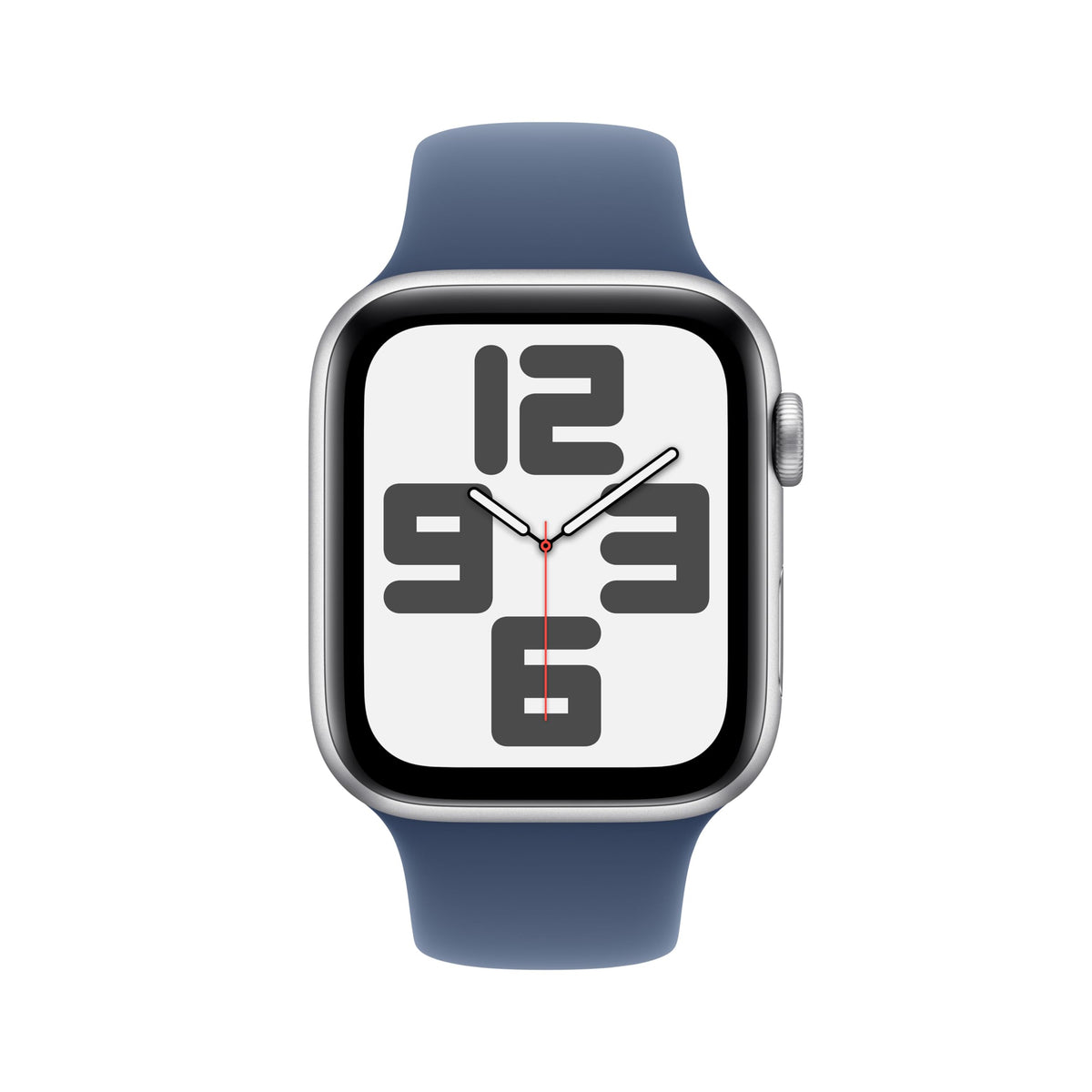 Apple Watch SE de 2.ª generación GPS + Cellular Smartwatch con Caja de Aluminio en Plata de 44 mm y Correa Deportiva Azul Denim - Talla M/L. Monitores de entreno y sueño y Resistencia al Agua