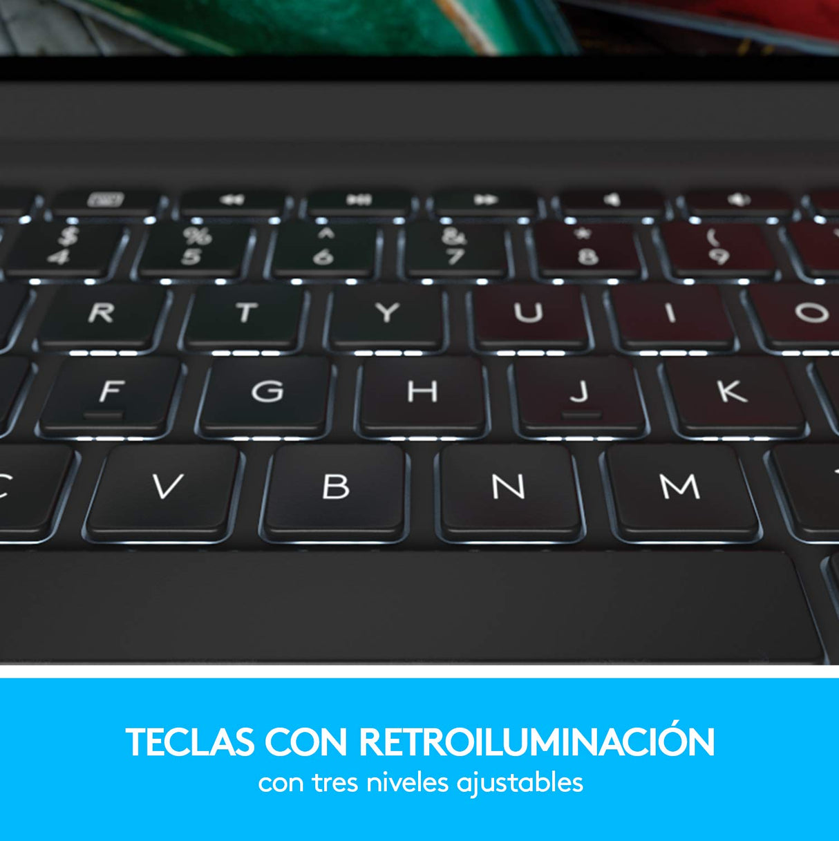 Logitech Slim Folio Pro Funda para iPad con Teclado Inalámbrico Bluetooth, iPad Pro 12,9 Pulgadas 3.ª Gen Modelos A1876, A1895, A1983, A2014, Teclas Retroiluminadas, Disposición QWERTY Italiano