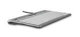 Bakker Elkhuizen S-Board 840 Design Teclado inglés USB Plata y Blanco, Plata y Blanco