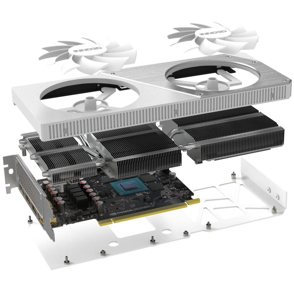 INNO3D Geforce RTX 4060 Ti 8 GB Twin X2 OC White Grafikkarte - 8GB GDDR6, 1x HDMI, 3X DP