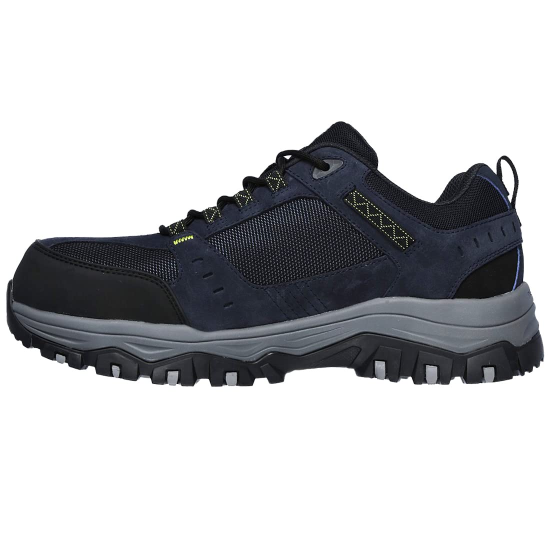 Skechers GREETAH, Zapatillas para Hombre, Navy Suede Leather W/ Textile, 42.5 EU