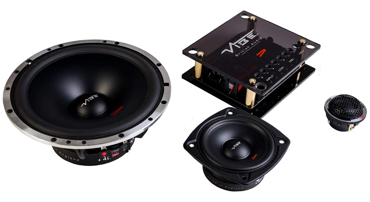 VIBE Audio CVEN - Altavoz componente SQL de 3 vías de 6.5 Pulgadas