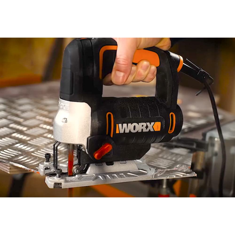 WORX Sierra de calar pendular 750W | WX479 | Luz LED | Cambio de cuchillas sin herramientas, extracción de polvo