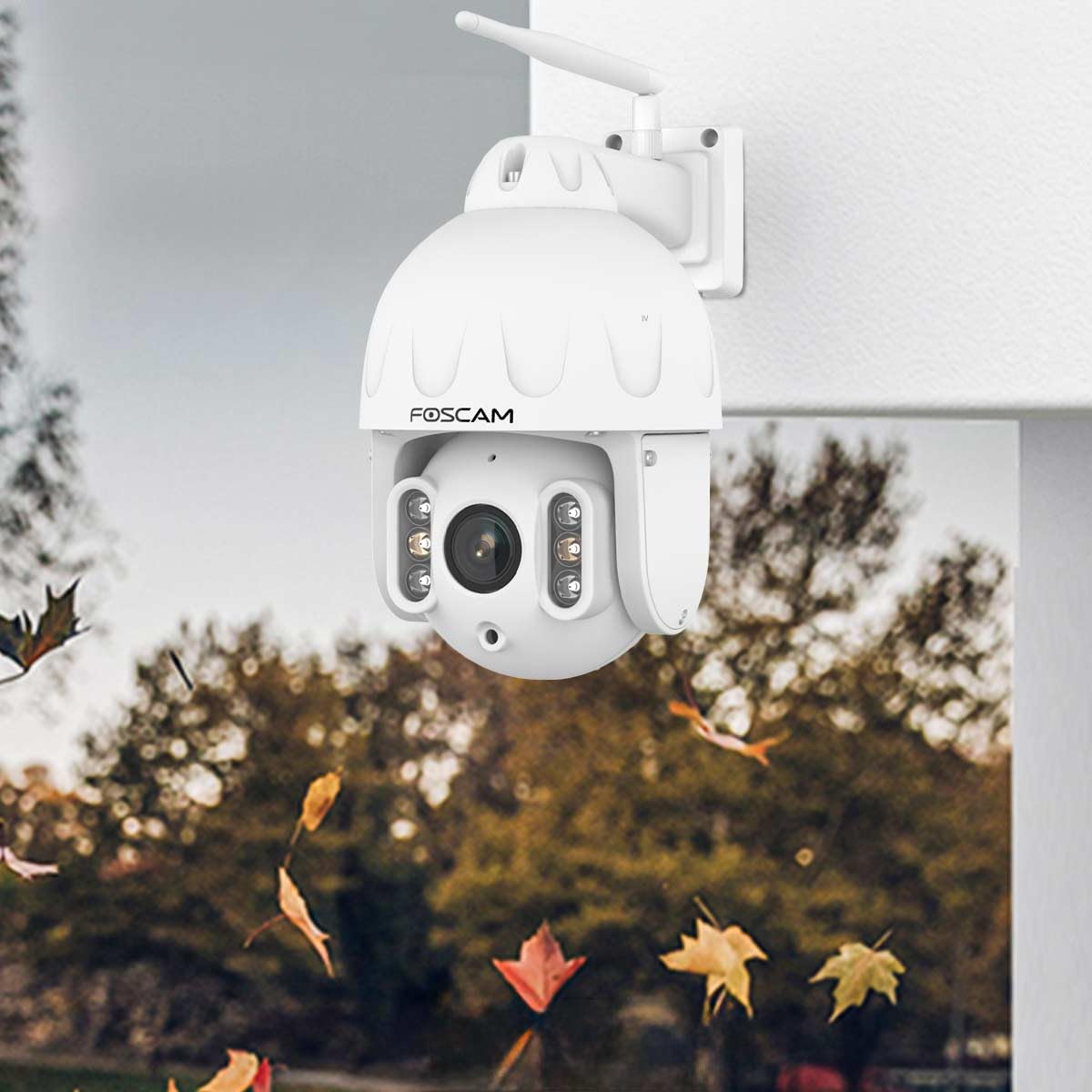 Foscam SD8P WLAN ?berwachungskamera Wei? 8MP (3840x2160), Dualband-WLAN, Schwenk- und Neigefunktion, 4x optischer Zoom (SD8P-W)