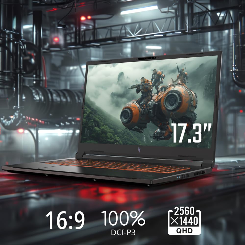 acer Nitro V 17 AI ANV17-61, Ordenador Portátil Gaming 17.3", Full HD IPS (AMD Ryzen AI 9 365, 32 GB RAM, 1024 GB SSD, GeForce RTX 5070, Sin Sistema Operativo), Negro, Teclado QWERTY Español