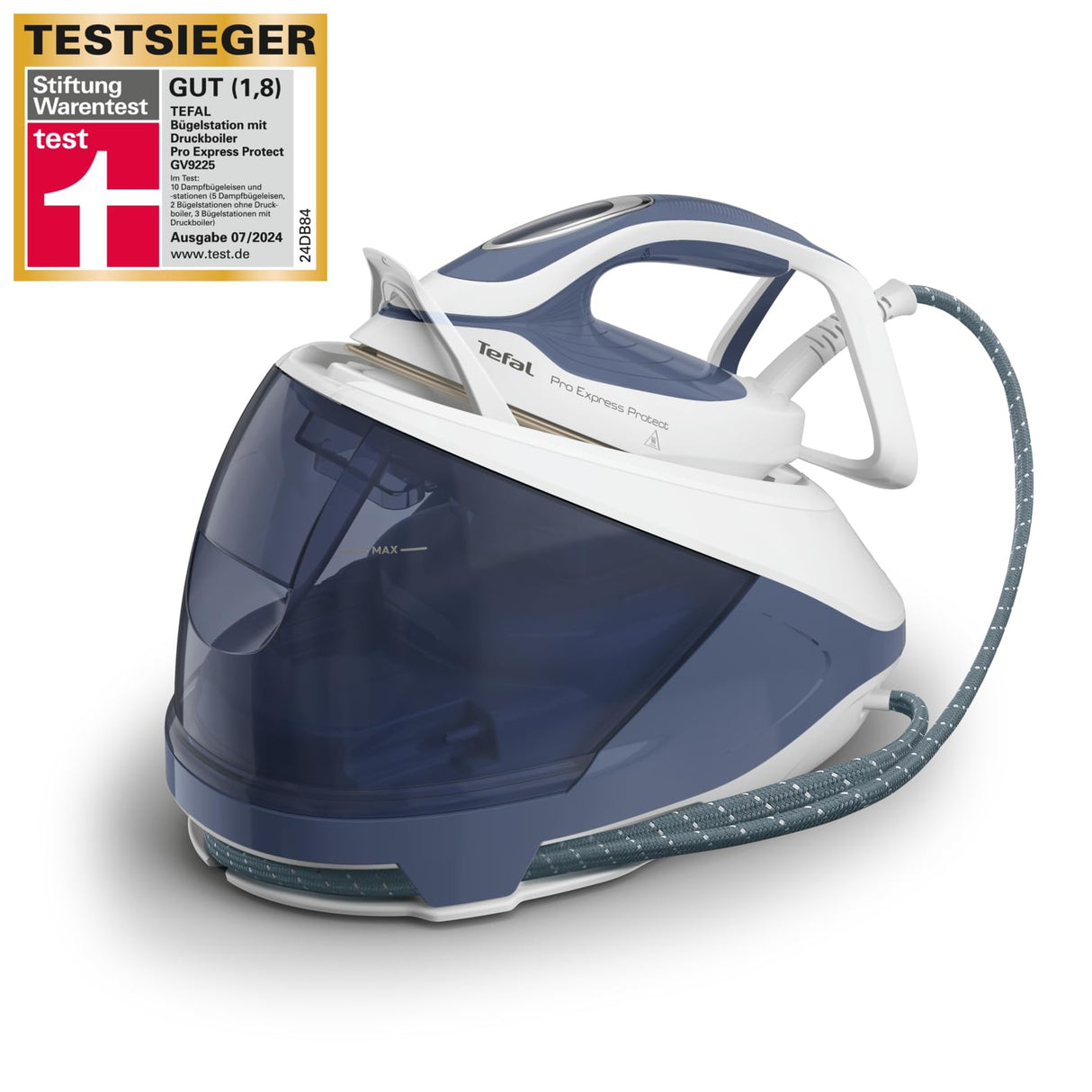 Tefal GV9225 Pro Express Protect - Estación de planchado a vapor (presión de vapor de 7,6 bares, caudal de vapor variable: 140 g/min, golpe de vapor: 550 g/min, colector antical, función de vapor