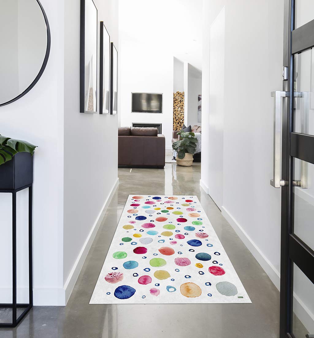 Vilber Kids Dots Alfombra, Vinilo, Multicolor