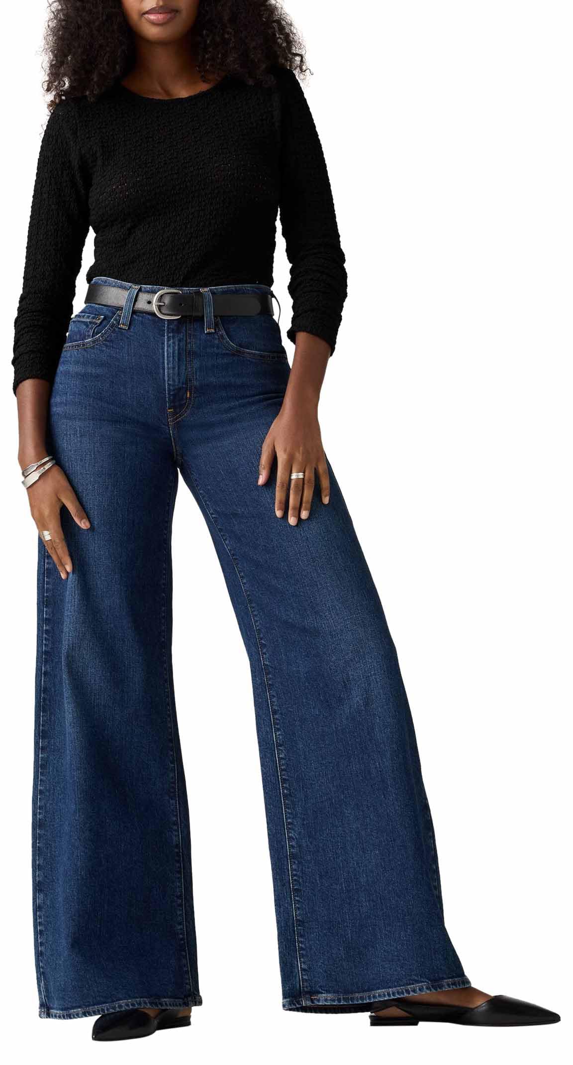 Levi's 728 HR Wide Leg Jeans, Pierna Ancha, 30W / 32L Mujeres