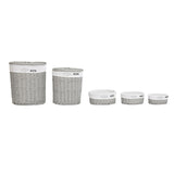 CESTA ROPA SET 5 MIMBRE POLIESTER 52X38X57 GRIS