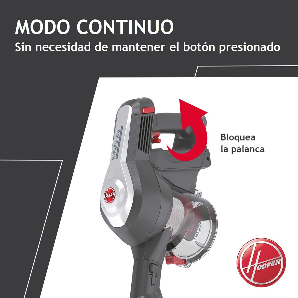 Hoover H-FREE 100 ESPECIAL MASCOTAS HF122GPT Aspiradora Escoba sin Cable, sin Bolsa, 3 en 1: Escoba, de Mano y Vertical, Cepillo Mascotas y Tapicerías, Autonomía 40min, Posición Parking, 6500Pa