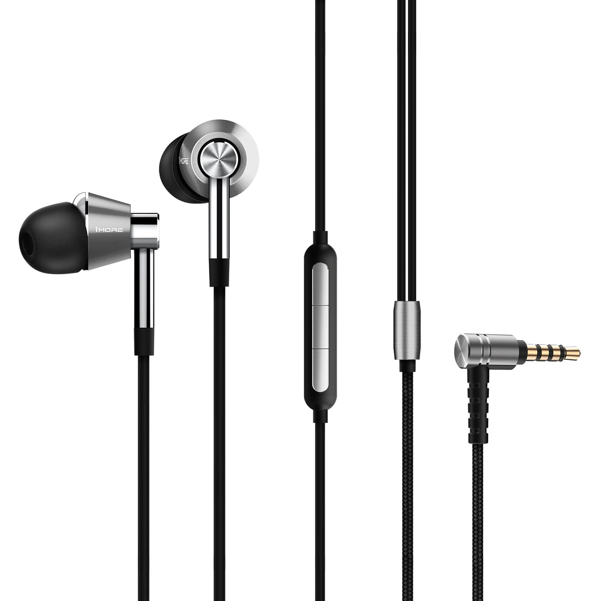 1MORE Triple Driver E1001 Auriculares In-Ear con Micrófono/Remoto, Auricular con 3,5 mm Jack, Sonido Hi-Res, Auriculares HiFi estéreo Sonido