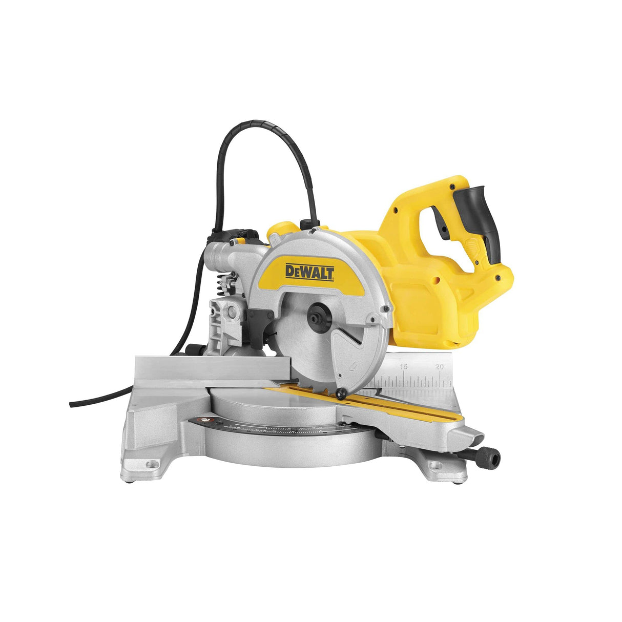 DEWALT - DWS777-QS -Sierra ingletadora radial - Sierra de alto rendimiento con sistema XPS - Corte de madera, plástico y aluminio - Ángulo de la hoja 48° - Ø de la hoja 216mm - Velocidad 6300rpm - 1800W [Clase de eficiencia energética A].