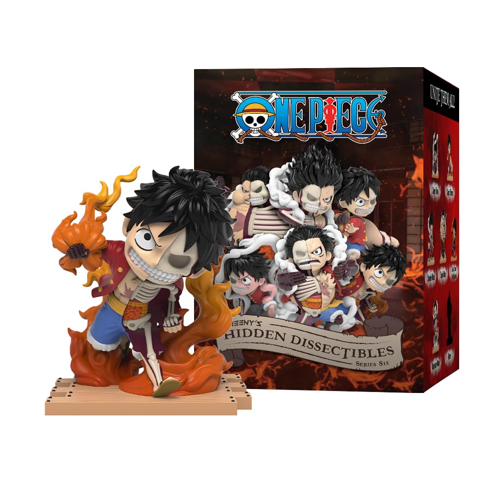 Mighty Jaxx Hidden Dissectibles diseñados por Freeny: One Piece Serie 6 (edición Luffy Gears) | Bandeja precintada de 6 Unidades, no Contiene duplicados | Cajas misteriosa