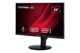 ViewSonic VG2409-MHDU-2 24” FHD 100Hz Frameless IPS Monitor with USB-C Hub, HDMI, DisplayPort In/Out, USB, Ergonomic Stand for Home & Office