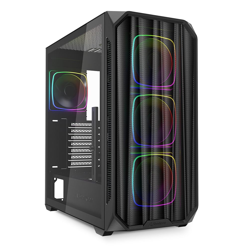Sharkoon AK5M RGB Black, ATX - Carcasa para PC