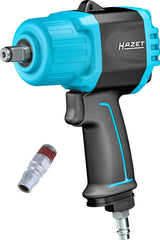 Llave de impacto HAZET 9012TT I Máx. Par de apriete 2200 Nm, cuadradillo 12,5 mm (1/2 pulgada) I Llave de impacto de doble martillo de alto rendimiento - compacta y ligera con tecnología Twin-Turbo