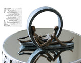 Casablanca modernes Design Escultura Resina Bronce Gris Altura 22 cm
