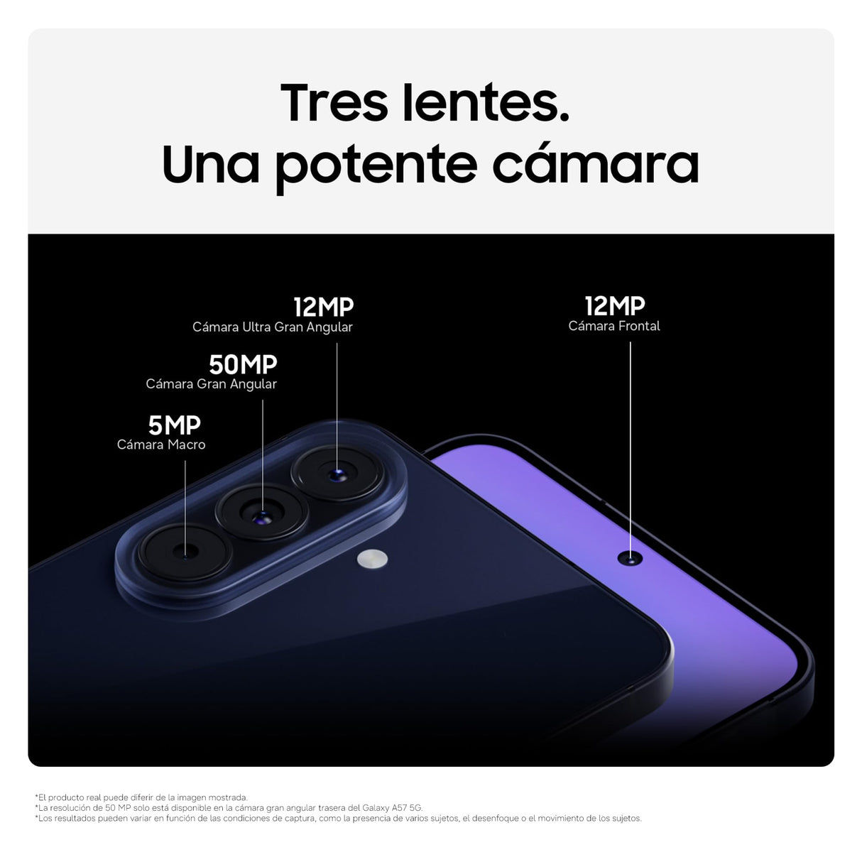 Samsung Galaxy A57 5G, 512GB, Móvil Fino con IA, 8GB, Gran Angular 50MP, Autonomía 2 Días, Batería 5000mAh, IP68, Garantía del Fabricante 3 Años + 1 Año Extra, Color Gris (Versión Española)