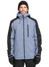 Quiksilver Mission Block JK Chaqueta, Flint Stone, Estándar para Hombre