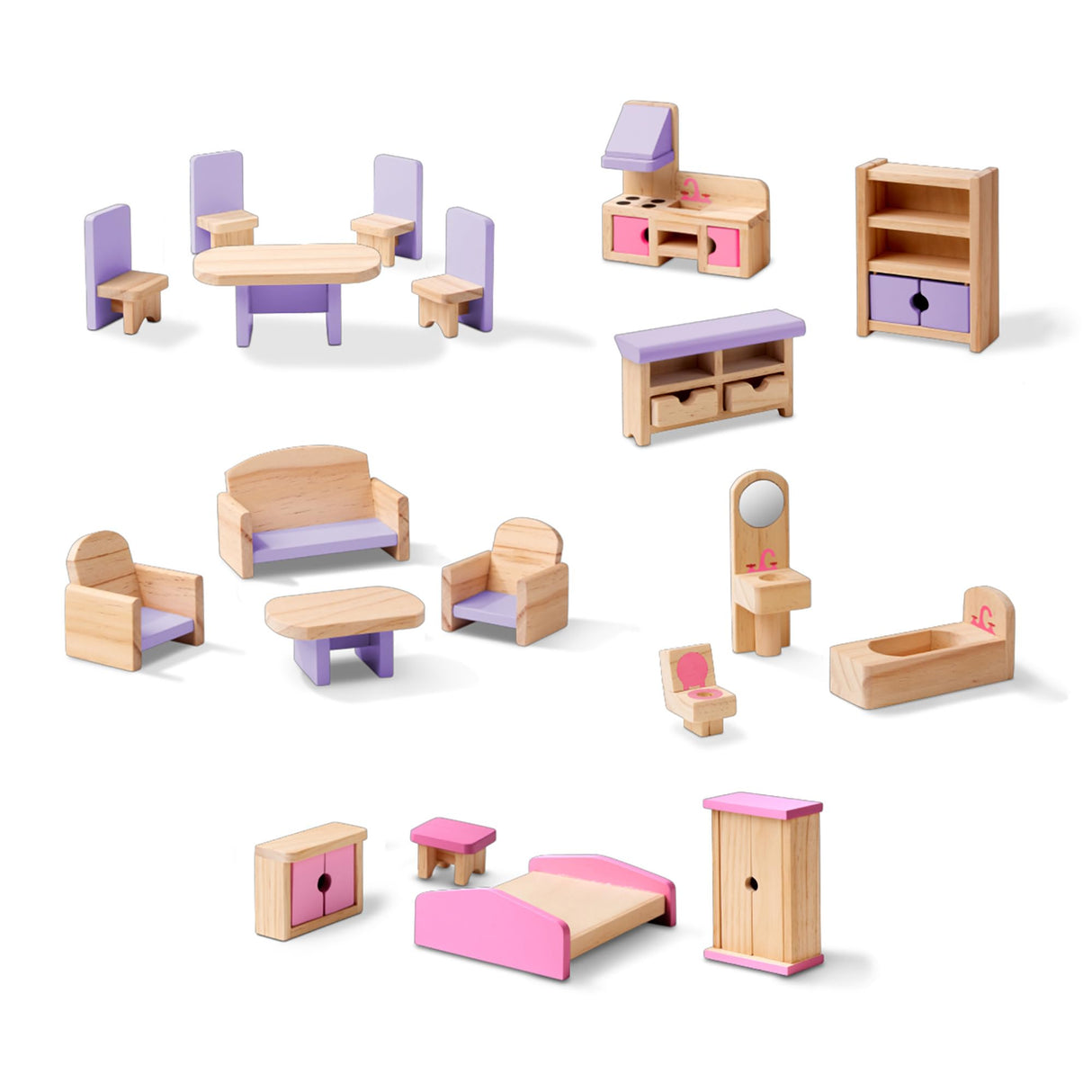Melissa & Doug Casa de muñecas de Madera de Varios Pisos